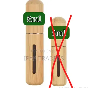 Portable Perfume Refill Bottle Bamboo Casing 8ml