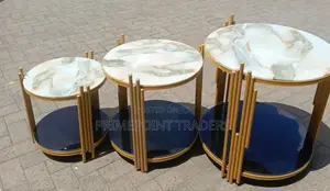 3 in 1 Executive Pure Marble Table L