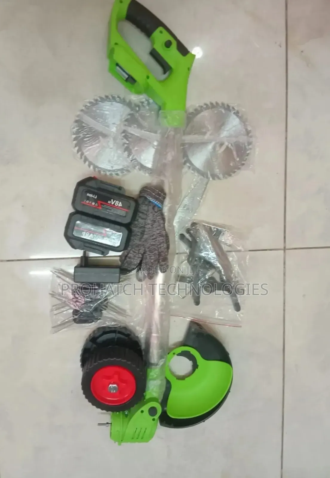 Cordless Grass Cutter With Two Batteries