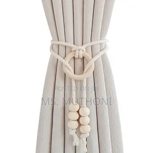 *2pcs Natural Cotton Rope Curtain Tiebacks Boho Style*