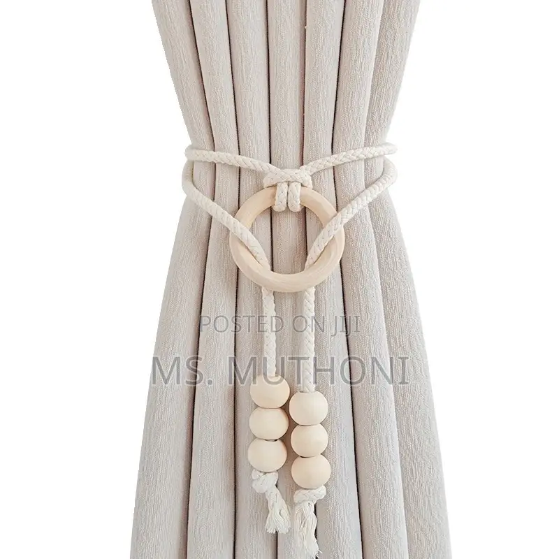 *2pcs Natural Cotton Rope Curtain Tiebacks Boho Style*