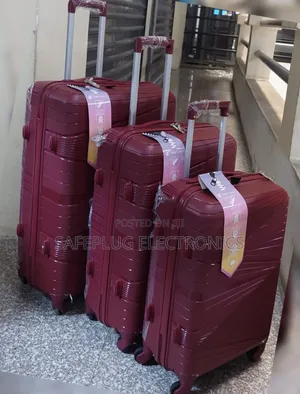 3 Unbreakable Pp Suitcases (48cm, 57cm, 63cm) –