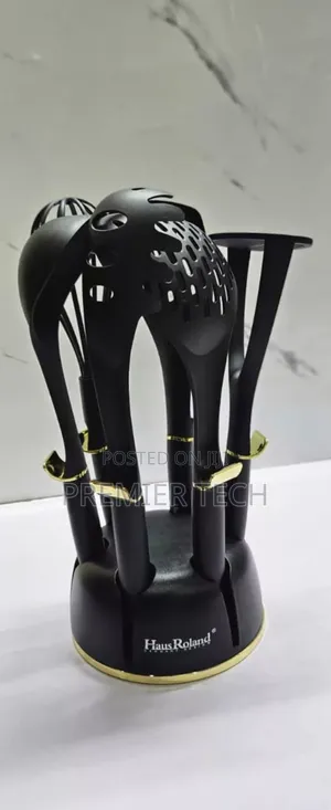 *Haus Roland Rotating Stand 7pc Silicone Kitchen Utensil Set