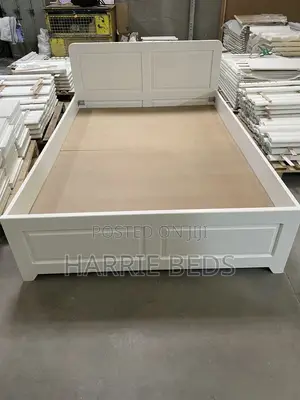 Classic White Wooden Bed