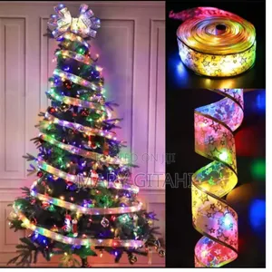 Xmas Multicolored Battery Powered Ribbon Size: 182cm