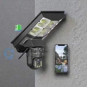 Full Color 24/7 Night Vision 4g PTZ Rotating Camera Solar Street Light