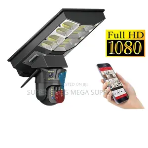 Multiple Lens 4g PTZ Rotating Security Camera Solar Street Light