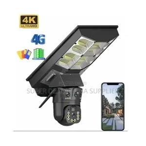 Outdoor Security Surveillance 4g PTZ Camera Solar Street Light