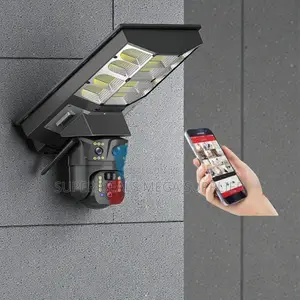 Easy Set Up 4g PTZ Rotating Solar Security Camera Solar Street Light