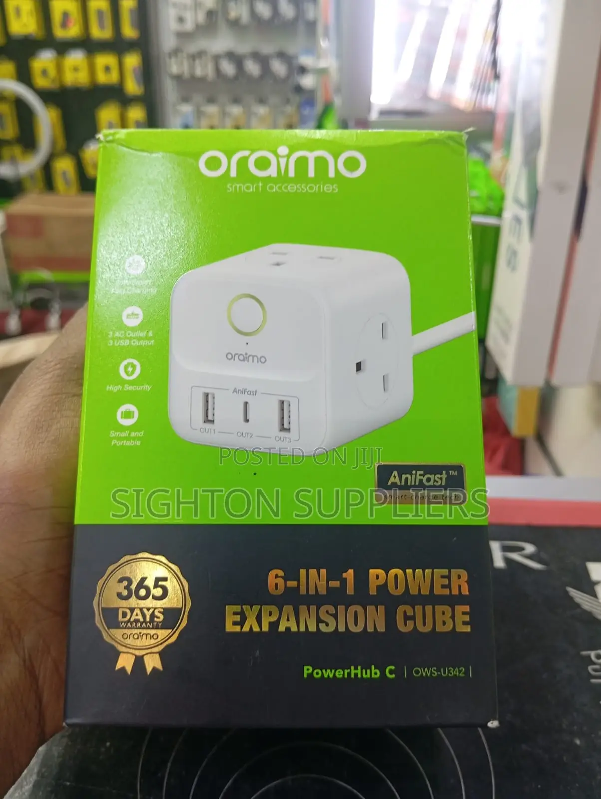 Oraimo Powerhub C U342 6in1 Power Expansion Cube
