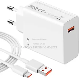 Xiaomi 67w Fast Charger Original + Usb-C Cable | Turbo Charging