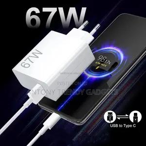 67w Super Fast Charger for Xiaomi Redmi | Type-C Original Adapter
