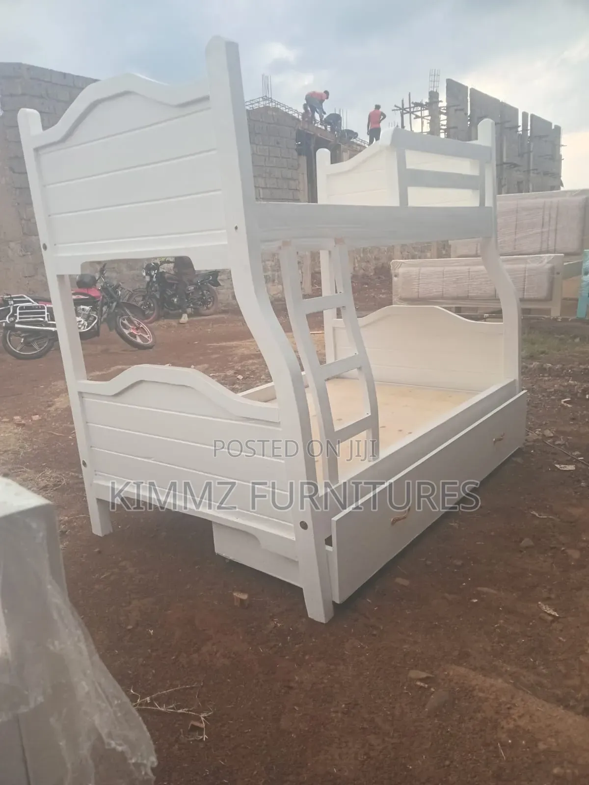 Hardwood Double Decker With Underbed Drawer