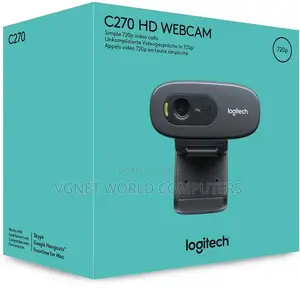 Logitech C270 Hd Webcam, 720p, Hd Video Calling, Noise-Reducing Mic,