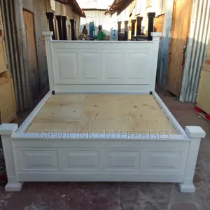 Whitish Mahogany Made 5*6 Bed