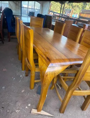 Mvule Vanish6-Seater Dinner Table Set