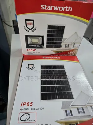 100 Watts Solar Flood Light [ Complete With Solar Panel ]