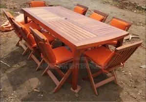 Customized Cushioned 8-Seater Outdoor Dining Room