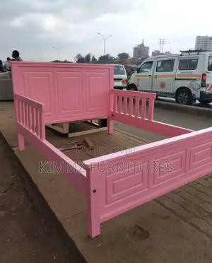 5×6 Pink Hardwood Bed