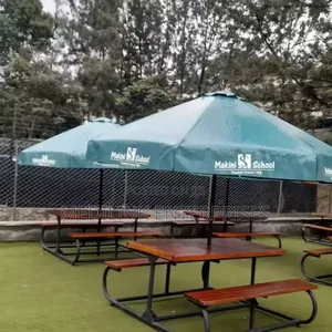 Modern Outdoor Institutional Setting(Umbrella Benches?