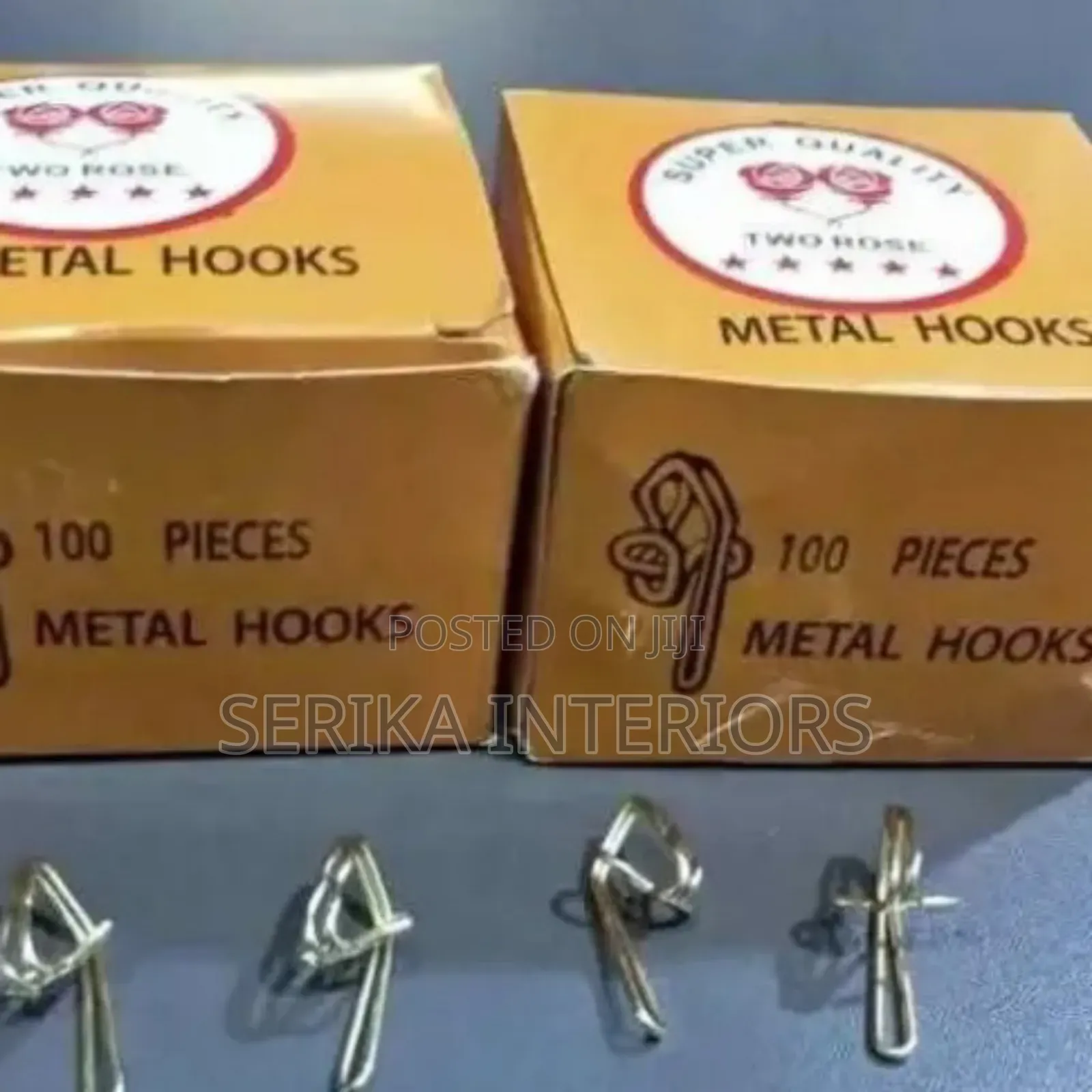 Twin Stainless Hooks Hooks Environmental Friendly Approved Golden