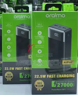 Oraimo Powernova Qf1 Opb-7270q *27000mah 22.5w* Power Bank