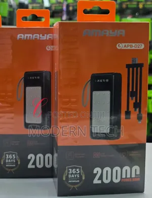 Amaya Apb-D27 20000mah Power Bank *With Detachable 4 Cables