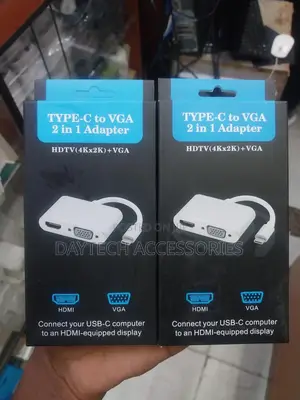 Usb-C 2 In1 Ultrahd Vga Hdmi Video Adapter.