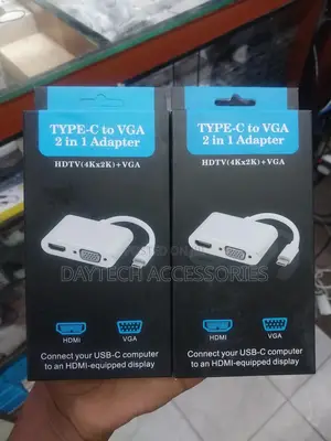 Usb-C 2 In1 Ultrahd Vga Hdmi Video Adapter.