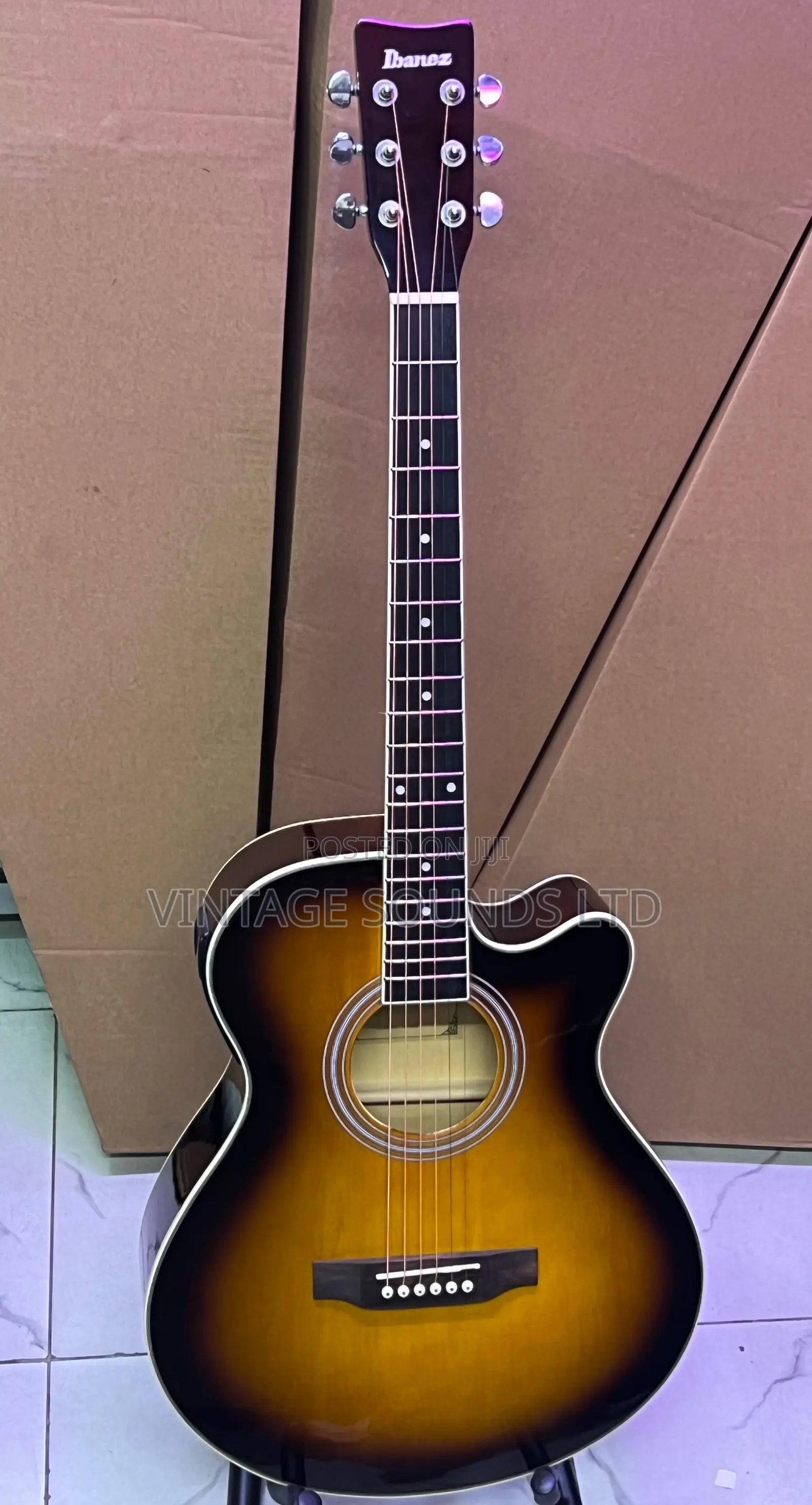 Ibanez 40" Semi Acoustic Guitar With Pick and Equaliser