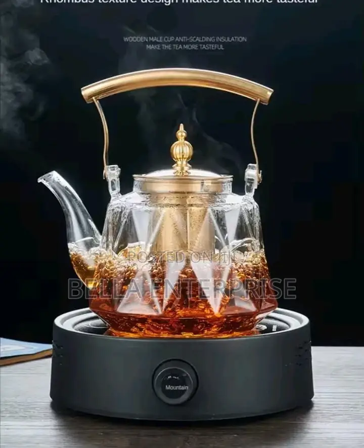 Heat Resistant Glass Teapot With Strainer Infuser