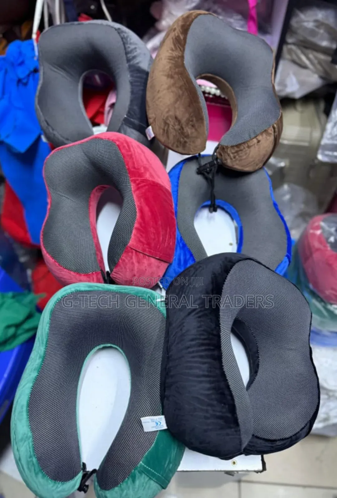 U-shaped Microfiber Multicolored Travel Neck Pillow