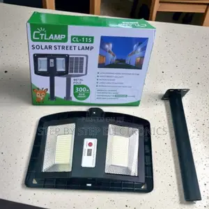 Ctlamp 300w Dusk-to-Dawn Solar Street Light With Motion Activation