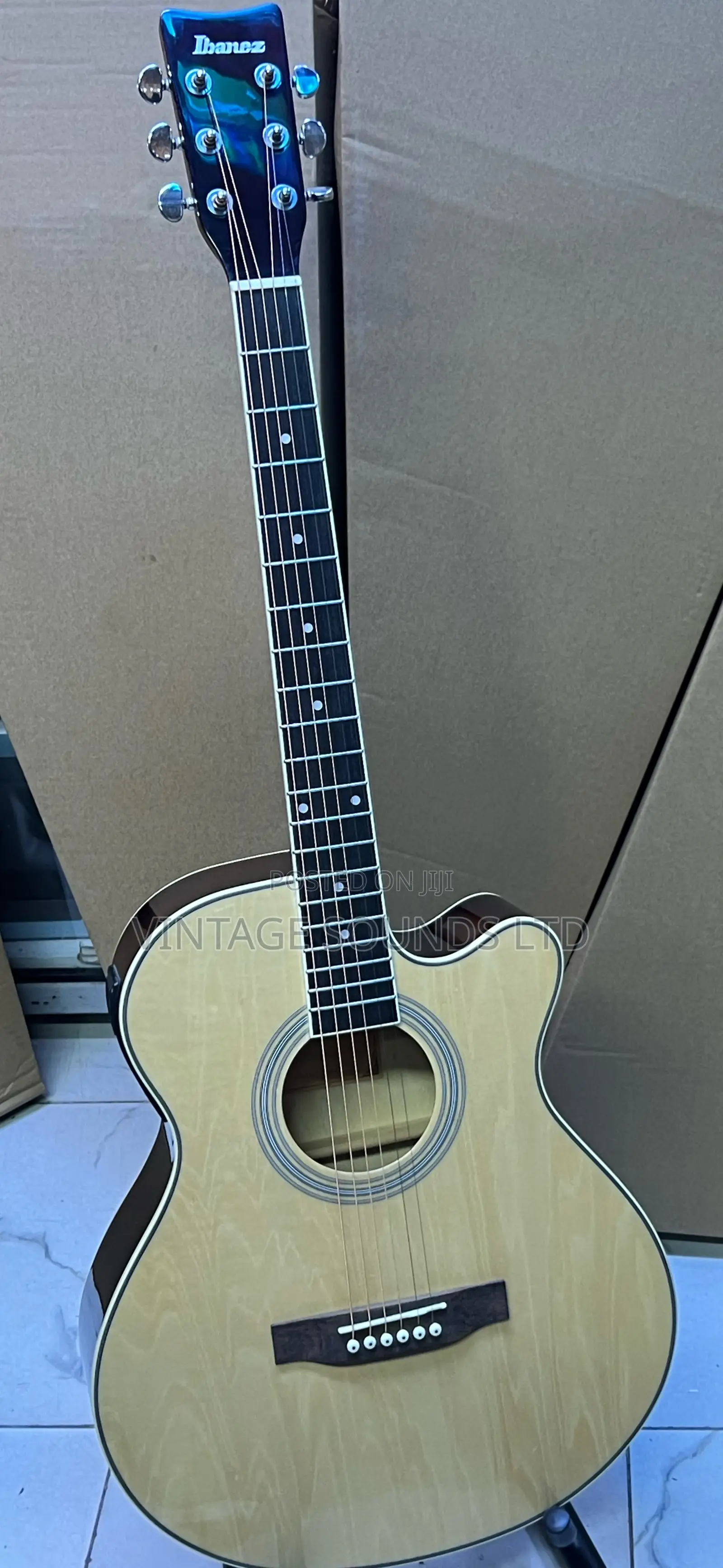 Natural - Ibanez 40eq” Semi Acoustic-Electric Guitar