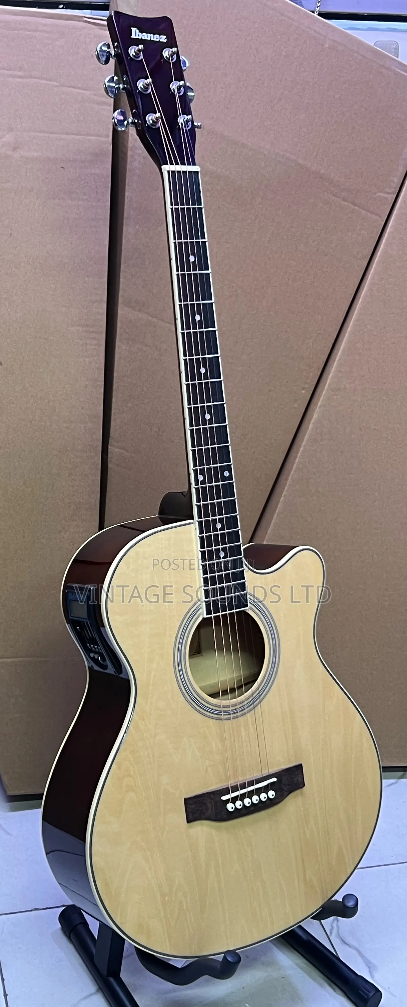 Natural - Ibanez 40eq” Semi Acoustic-Electric Guitar