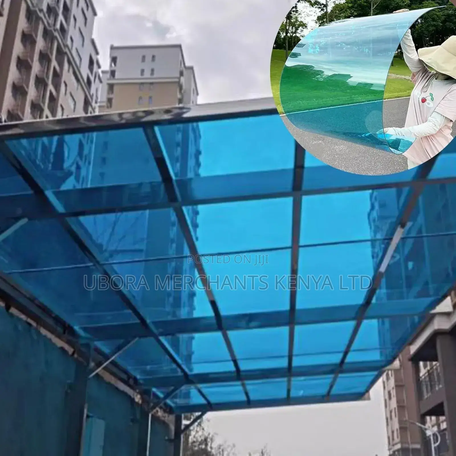 Blue Solid Polycarbonate Roof Sheets/Panels 3mm Thickness