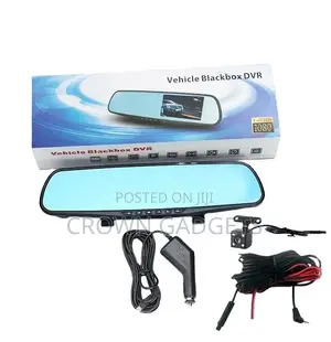 Dual Lens 1080p Car Mirror DVR With Parking Mode Loop Recording