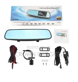 4.3inchs Rearview Mirror Dashcam Full Hd DVR With Night Vision Rear Cam