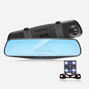 4.3" Vehicle Blackbox Dvr Mirror Camera 1080p + Rear Lens