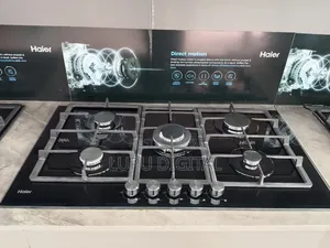 Haier5-Burnerbuilt-in Cookerhob-S775b Premium 75cm Black Glass Gas Hob