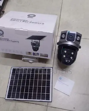 Wifi Dual Lens Solar CCTV Camera Rechargeable Battery Auto Human