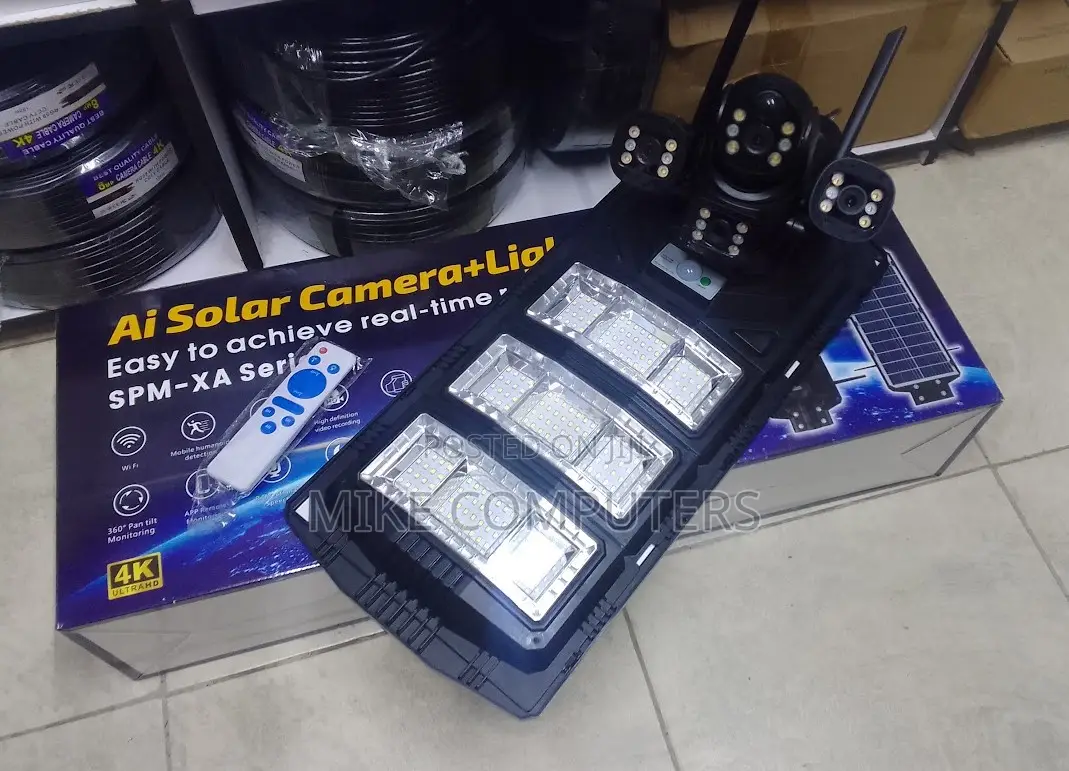 450watts 4g Solar Floodlight PTZ Simcard Camera With Lights