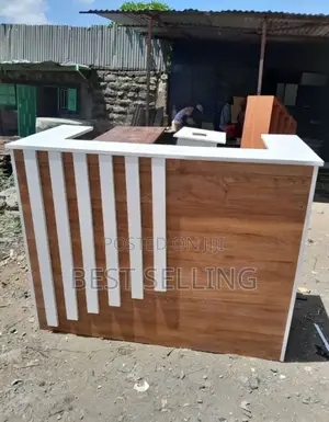 White Stripes Reception Desk
