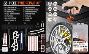 22pcs Tyre Puncture Repair Kit Bicycle Tire Fix Car Wheels Bike Kit