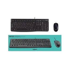 Logitech Mk120 Wired Desktop Set Keyboard/Mouse Usb Black