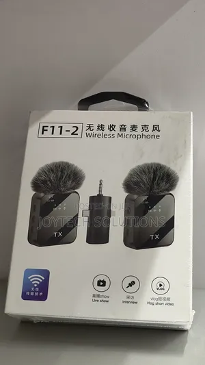 Wireless Microphone 2:1 F11-2 Lavalier Microphone for Contect Creation