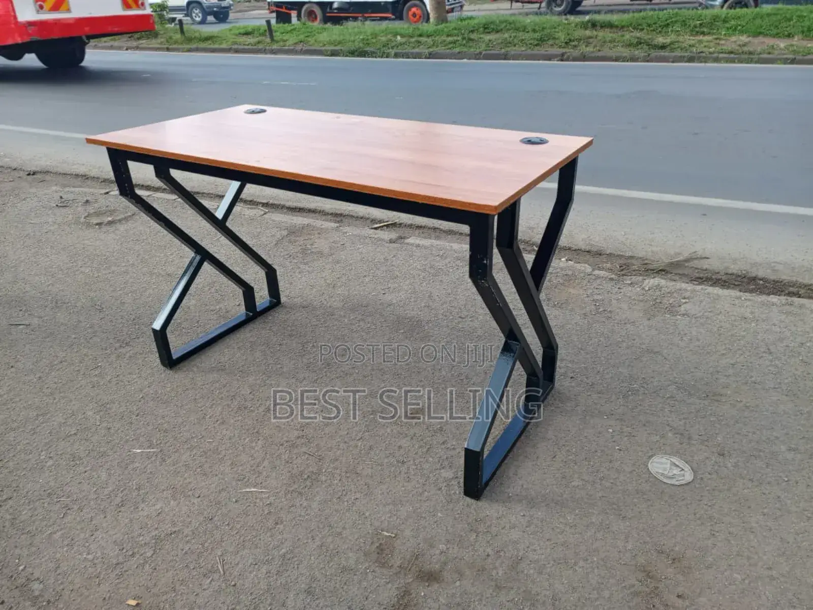 Brown Steel Stand Study/Office Table