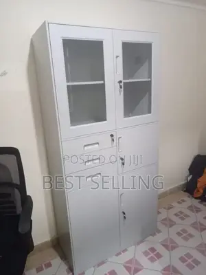 White 2door Bookshelf/File Cabinet