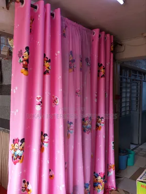 Pink Girls Room Window Curtains