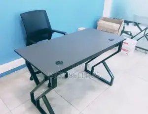 Dark Grey Steel Stand Study Desk